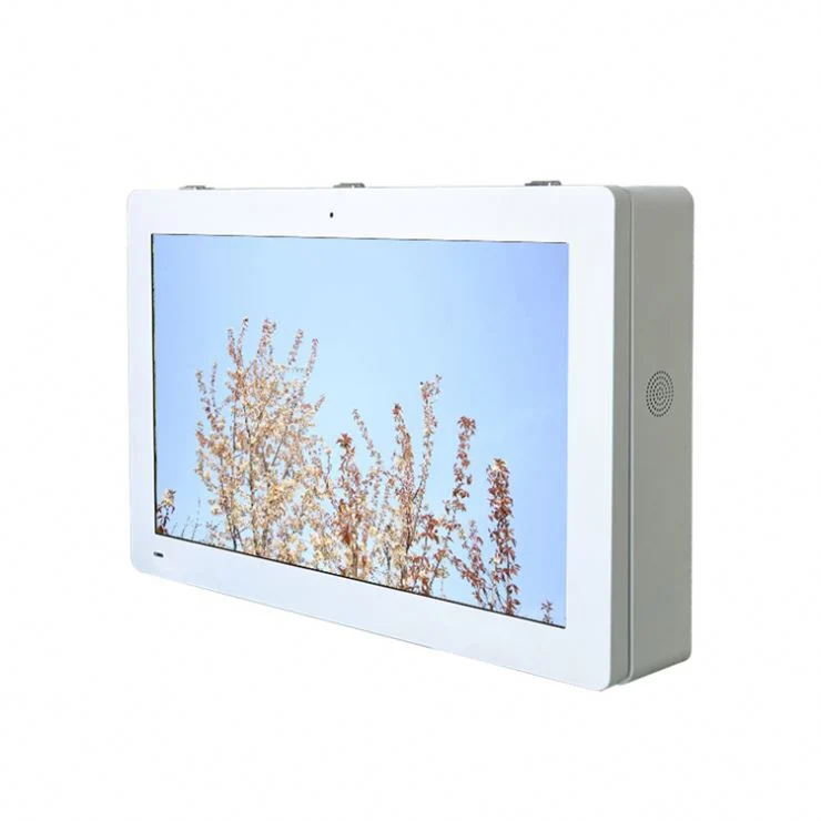 32" Inch Outdoor Landscape Wall Mount P65 Waterproof LCD Display, Digital Display, LCD Advertising Display Digital Signage with Wireless Network