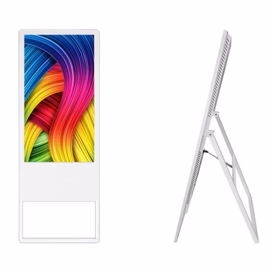 Factory Directly Supply Media Ads Player Floor Standing Display Kiosk Portable Indoor Digital Signage Android Advertise Display