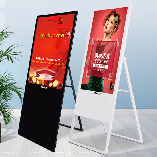 Factory Directly Supply Media Ads Player Floor Standing Display Kiosk Portable Indoor Digital Signage Android Advertise Display