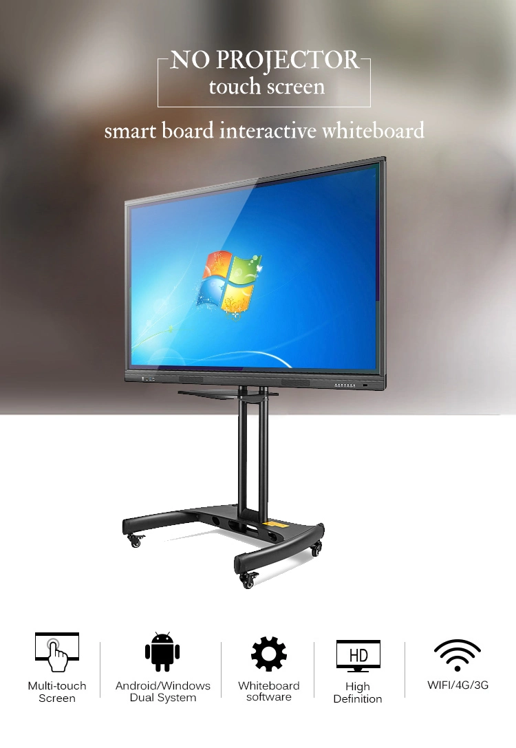 86 Inch Nano Blackboard Touch Screen Monitor Android Quad Core Fast Operating System Interactive Whiteboard Smart