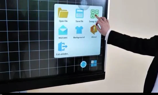 Quadro branco interativo com tela sensível ao toque de 65 polegadas quadro branco educacional reunião quadro inteligente