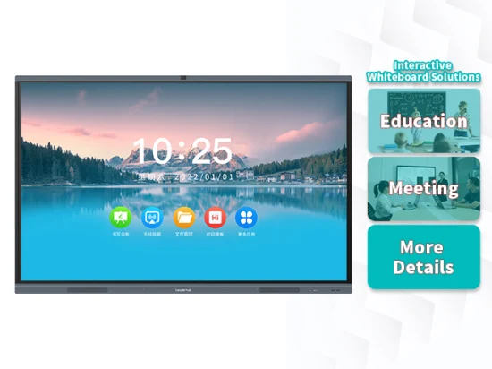 Quadro branco inteligente de televisão digital 4K de 65 polegadas para reuniões educacionais on-line