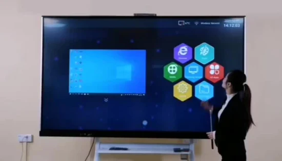 Quadro branco interativo inteligente personalizado de 110 polegadas quadro inteligente para reuniões escolares
