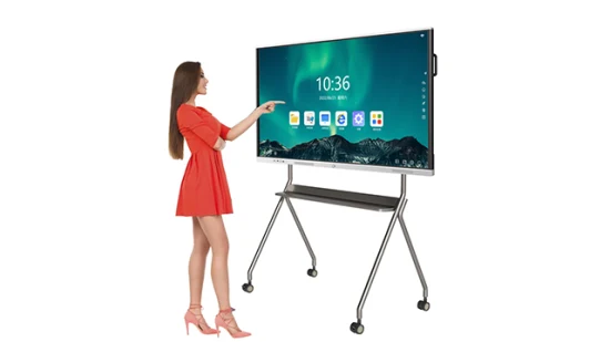 OEM ODM 55 65 75 86 100 Polegada All in One PC Multi Touch School Board Interactive Whiteboard Smart Board com sistema duplo