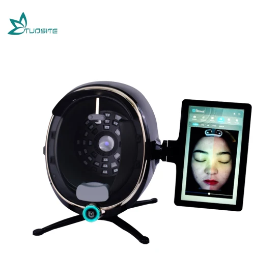 Detector de pele 3D 8 Spectrum Scanner de análise de umidade de pele facial profunda digital Equipamento médico