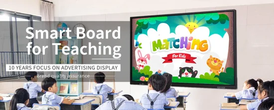 Fábrica oem tela de tv de sala de aula 4 k tela plana interativa escrita digital lcd quadro branco tela sensível ao toque placa inteligente para ensino e reunião