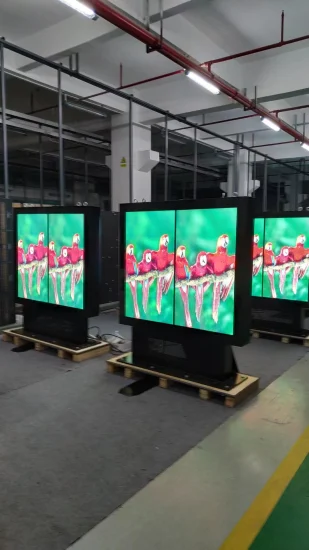 Exibição de publicidade em tela vertical montada ao ar livre de 32 polegadas com melhor visualização LCD Player Xxx parede de vídeo